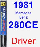 Driver Wiper Blade for 1981 Mercedes-Benz 280CE - Vision Saver