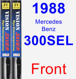 Front Wiper Blade Pack for 1988 Mercedes-Benz 300SEL - Vision Saver