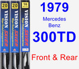 Front & Rear Wiper Blade Pack for 1979 Mercedes-Benz 300TD - Vision Saver