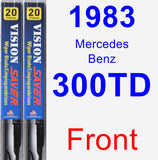 Front Wiper Blade Pack for 1983 Mercedes-Benz 300TD - Vision Saver