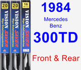 Front & Rear Wiper Blade Pack for 1984 Mercedes-Benz 300TD - Vision Saver