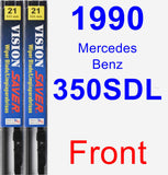 Front Wiper Blade Pack for 1990 Mercedes-Benz 350SDL - Vision Saver