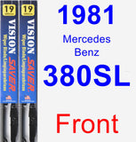 Front Wiper Blade Pack for 1981 Mercedes-Benz 380SL - Vision Saver