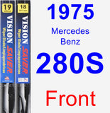 Front Wiper Blade Pack for 1975 Mercedes-Benz 280S - Vision Saver