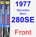 Front Wiper Blade Pack for 1977 Mercedes-Benz 280SE - Vision Saver