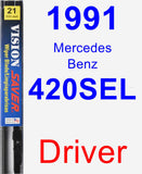 Driver Wiper Blade for 1991 Mercedes-Benz 420SEL - Vision Saver