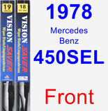 Front Wiper Blade Pack for 1978 Mercedes-Benz 450SEL - Vision Saver