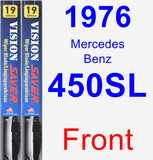 Front Wiper Blade Pack for 1976 Mercedes-Benz 450SL - Vision Saver