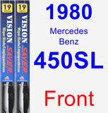 Front Wiper Blade Pack for 1980 Mercedes-Benz 450SL - Vision Saver