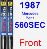 Front Wiper Blade Pack for 1987 Mercedes-Benz 560SEC - Vision Saver