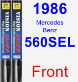 Front Wiper Blade Pack for 1986 Mercedes-Benz 560SEL - Vision Saver