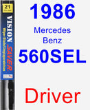 Driver Wiper Blade for 1986 Mercedes-Benz 560SEL - Vision Saver