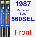 Front Wiper Blade Pack for 1987 Mercedes-Benz 560SEL - Vision Saver