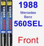 Front Wiper Blade Pack for 1988 Mercedes-Benz 560SEL - Vision Saver