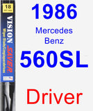 Driver Wiper Blade for 1986 Mercedes-Benz 560SL - Vision Saver