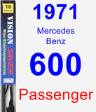 Passenger Wiper Blade for 1971 Mercedes-Benz 600 - Vision Saver