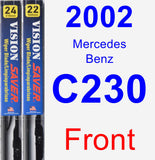 Front Wiper Blade Pack for 2002 Mercedes-Benz C230 - Vision Saver