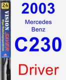 Driver Wiper Blade for 2003 Mercedes-Benz C230 - Vision Saver