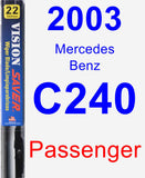 Passenger Wiper Blade for 2003 Mercedes-Benz C240 - Vision Saver