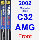 Front Wiper Blade Pack for 2002 Mercedes-Benz C32 AMG - Vision Saver