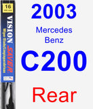 Rear Wiper Blade for 2003 Mercedes-Benz C200 - Vision Saver