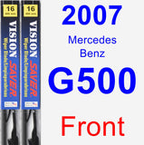 Front Wiper Blade Pack for 2007 Mercedes-Benz G500 - Vision Saver