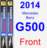 Front Wiper Blade Pack for 2014 Mercedes-Benz G500 - Vision Saver