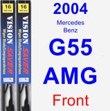 Front Wiper Blade Pack for 2004 Mercedes-Benz G55 AMG - Vision Saver