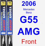 Front Wiper Blade Pack for 2006 Mercedes-Benz G55 AMG - Vision Saver