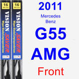 Front Wiper Blade Pack for 2011 Mercedes-Benz G55 AMG - Vision Saver