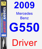 Driver Wiper Blade for 2009 Mercedes-Benz G550 - Vision Saver