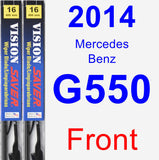 Front Wiper Blade Pack for 2014 Mercedes-Benz G550 - Vision Saver