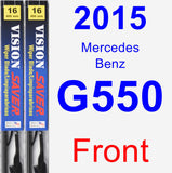 Front Wiper Blade Pack for 2015 Mercedes-Benz G550 - Vision Saver
