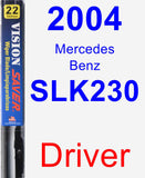 Driver Wiper Blade for 2004 Mercedes-Benz SLK230 - Vision Saver