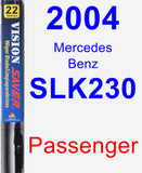 Passenger Wiper Blade for 2004 Mercedes-Benz SLK230 - Vision Saver