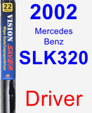 Driver Wiper Blade for 2002 Mercedes-Benz SLK320 - Vision Saver