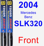 Front Wiper Blade Pack for 2004 Mercedes-Benz SLK320 - Vision Saver