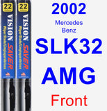 Front Wiper Blade Pack for 2002 Mercedes-Benz SLK32 AMG - Vision Saver