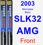 Front Wiper Blade Pack for 2003 Mercedes-Benz SLK32 AMG - Vision Saver