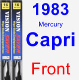 Front Wiper Blade Pack for 1983 Mercury Capri - Vision Saver