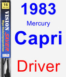 Driver Wiper Blade for 1983 Mercury Capri - Vision Saver