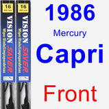 Front Wiper Blade Pack for 1986 Mercury Capri - Vision Saver