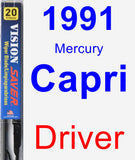 Driver Wiper Blade for 1991 Mercury Capri - Vision Saver