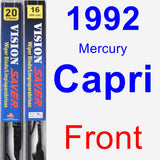 Front Wiper Blade Pack for 1992 Mercury Capri - Vision Saver