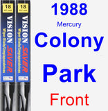 Front Wiper Blade Pack for 1988 Mercury Colony Park - Vision Saver