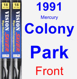 Front Wiper Blade Pack for 1991 Mercury Colony Park - Vision Saver