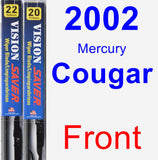 Front Wiper Blade Pack for 2002 Mercury Cougar - Vision Saver