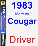 Driver Wiper Blade for 1983 Mercury Cougar - Vision Saver