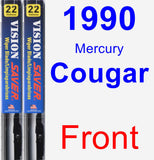 Front Wiper Blade Pack for 1990 Mercury Cougar - Vision Saver