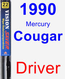 Driver Wiper Blade for 1990 Mercury Cougar - Vision Saver